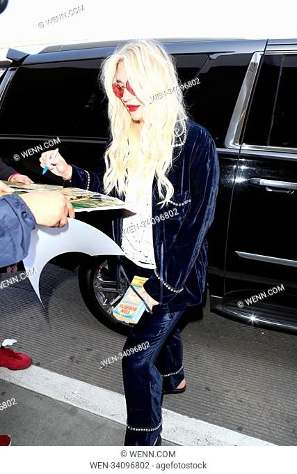 Kesha departs LAX airport in Los Angeles, United States Featuring: Kesha, Ke$ha Where: Lax, California, United States When: 23 Apr 2018 Credit: WENN