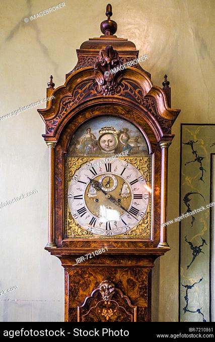 Ornate grandfather clock, Bletterman House c. 1785, Dorp and Village Museum, Stellenbosch with intact historic old town, South Africa, Stellenbosch, Africa