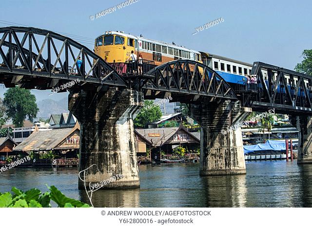 Train Bridge on the River Kwai Kanchanaburi Thailand
