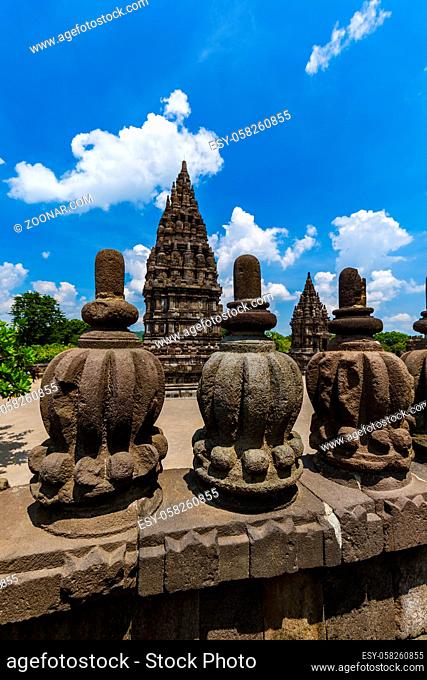 Prambanan temple near Yogyakarta on Java island Indonesia - travel and architecture background