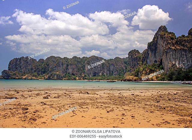 Seashore at Railay bay, Krabi province, Thailand