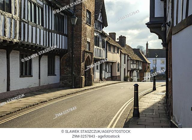 Winter afternoon in Steyning, rural town in West Sussex, England