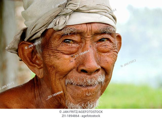 portrait of old indonesian man