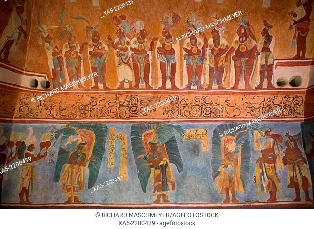 Reproduction of Bonampak Murals, Room 1, National Museum of Anthropology, Mexico City, Mexico