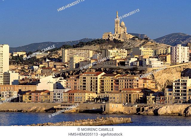France, Bouches du Rhone, Marseille, the Corniche near the Catalans