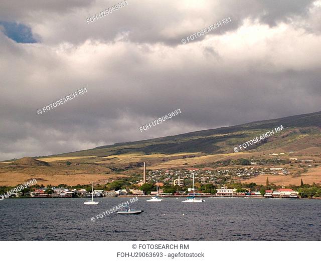 Lahaina, Maui, HI, Hawaii, West Maui, Lahaina Harbor, Auau Channel, West Maui Mountains