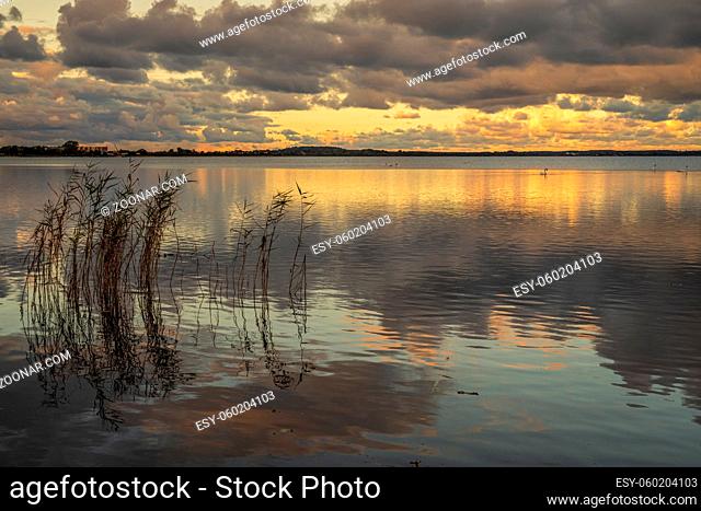 Evening at the Baltic Sea coast near Dranske, Mecklenburg-Western Pomerania, Germany