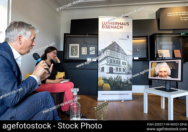 17 May 2020, Thuringia, Eisenach: The Holocaust survivor Éva Pusztai-Fahidi speaks in the livestream ""Hear the Witnesses"" in the Luther House Eisenach with...
