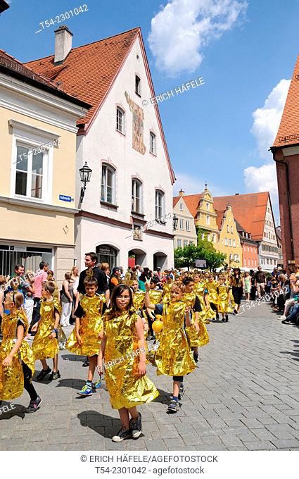 The children's parade festival in Memmingen, Germany