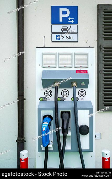 Charging station at the hydropower plant in Landsberg am Lech