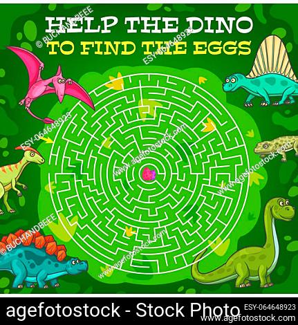 1113buchat labyrinth maze. help the dinosaur find the eggs