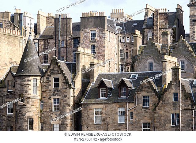 UK, Scotland, Edinburgh - Edinburgh, Scotland's compact, hilly capital. It has a medieval Old Town and elegant Georgian New Town with gardens and neoclassical...