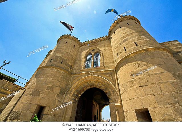 Historical gate Bab, Saladin Salah ad-Din Citadel, Cairo, Egypt