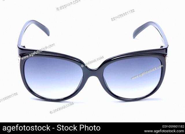 Blue sunglasses isolated on white background