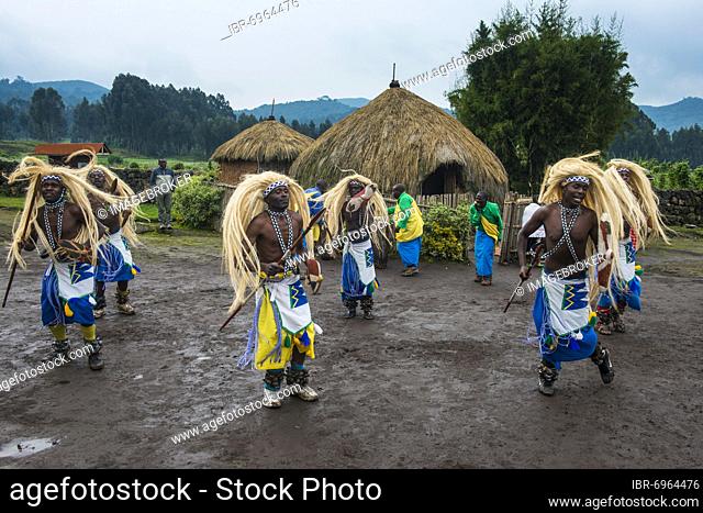 Ceremony of former poachers, in the Virunga National Park, Rwanda, Africa