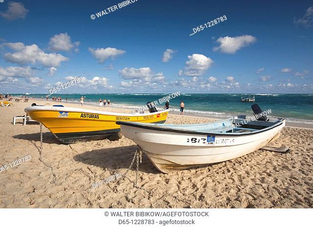 Dominican Republic, Punta Cana Region, Bavaro, Bavaro beach, boats