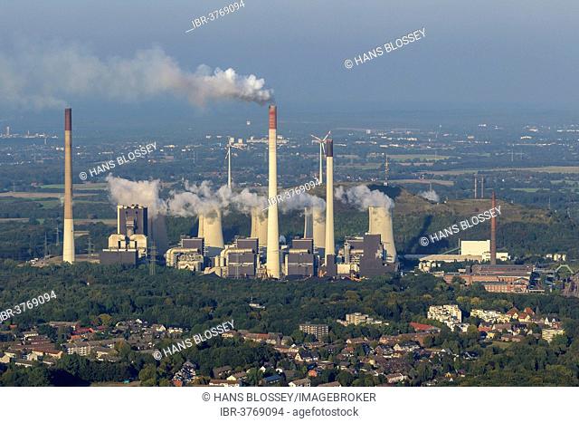 Aerial view, Scholven coal-fired power plant, Scholven, Gladbeck, North Rhine-Westphalia, Germany