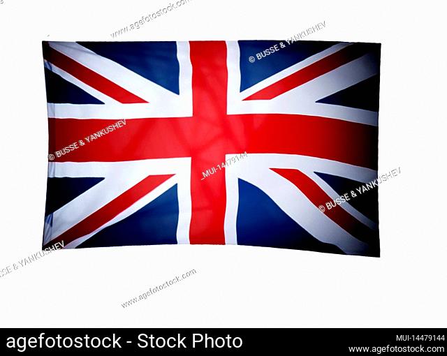 Flag of Great Britain isolated against white background