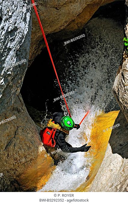 canyoning in Artuby river, France