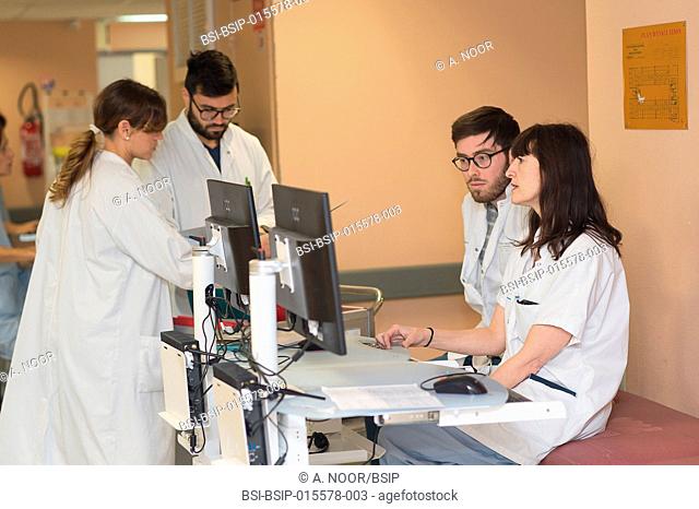 Reportage in the hepatology service of Archet Hospital, Nice, France. The continuous technical care sector that deals with the most serious cases