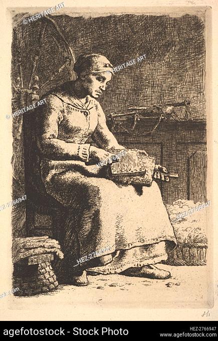 The Wool Carder, ca. 1855-56. Creator: Jean Francois Millet
