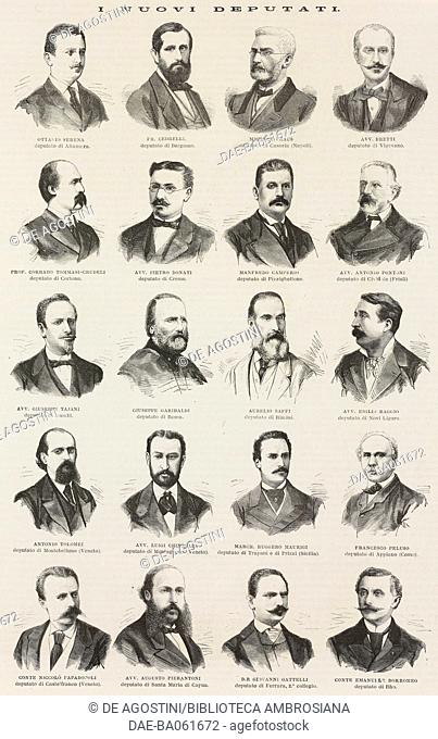 Portraits of the newly elected deputies of the 12th Legislature of the Kingdom of Italy (1874-1876): Ottavio Serena (1837-1914), Francesco Cedrelli (1813-1878)