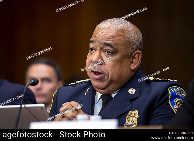 Michael S. Harrison, President, Police Executive Research Forum, Commissioner, Baltimore Police Department, appears before a Senate Committee on the Judiciary...