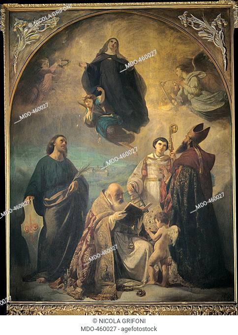 Glory of Saint Verdiana, by Annibale Gatti, 1858 - 1864, 19th Century, . Italy, Tuscany, Florence, Castelfiorentino, Santa Verdiana Collegiate church