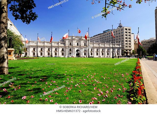 Chile, Santiago de Chile, the historic center, the Palace of La Moneda Chile's seat of government in which Salvador Allende is dead