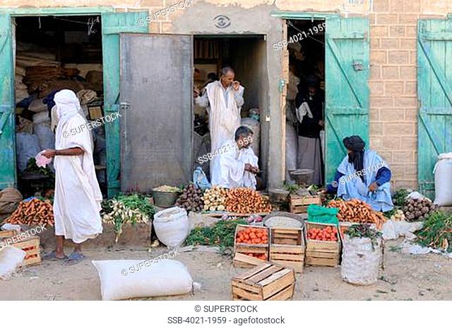 Mauritania, Atar, market scene
