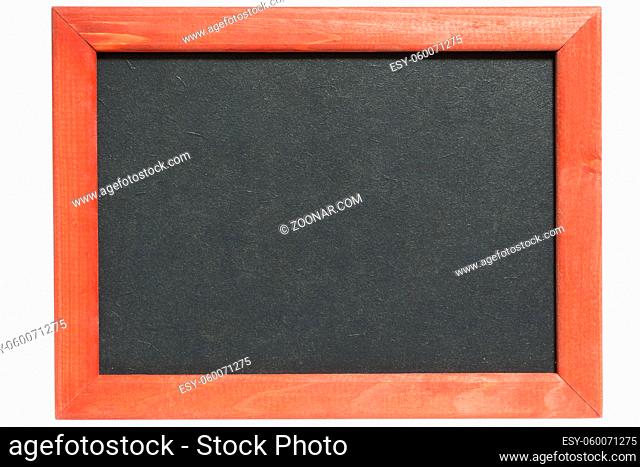 detailed image of clean blackboard with vintage wooden frame