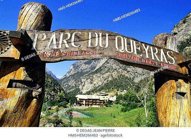 France, Hautes Alpes, Parc Regional du Queyras, entrance of the park in the Gorges du Guil