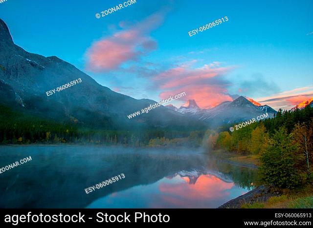 Sunrise at Wedge Pond, Kananaskis Country, Canadian Rocky Mountains, Alberta, Canada