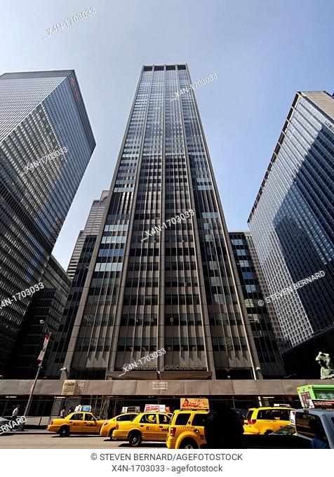 Credit Agricole CIB building at 1301 Avenue of the Americas Sixth Avenue in Manhattan, New York City, United States of America
