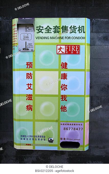 CONDOM<BR>Condom vending machine in Beijing, China