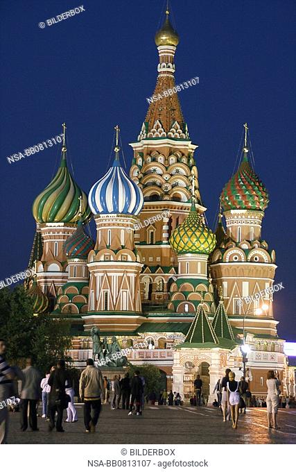 Russia, Moscow, red square, St  Basil Cathedral