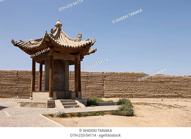 Monument of Great Wall, Fort of Jiayuguan Great Wall, Jiayuguan, Silkroad, China