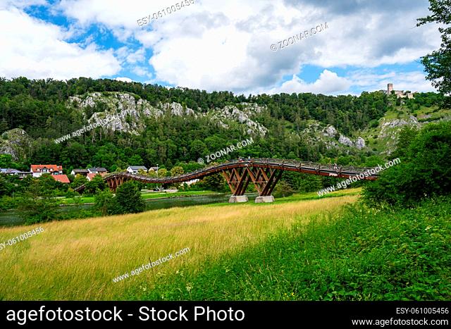 Wooden bridge in Essing (Bavaria, Germany)