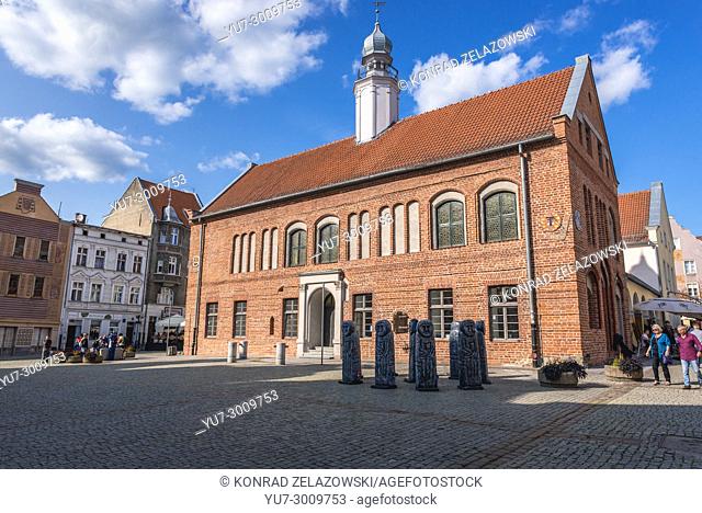 Former City Hall building, today the library on the Old Town of Olsztyn city in Warmian-Masurian Voivodeship of Poland