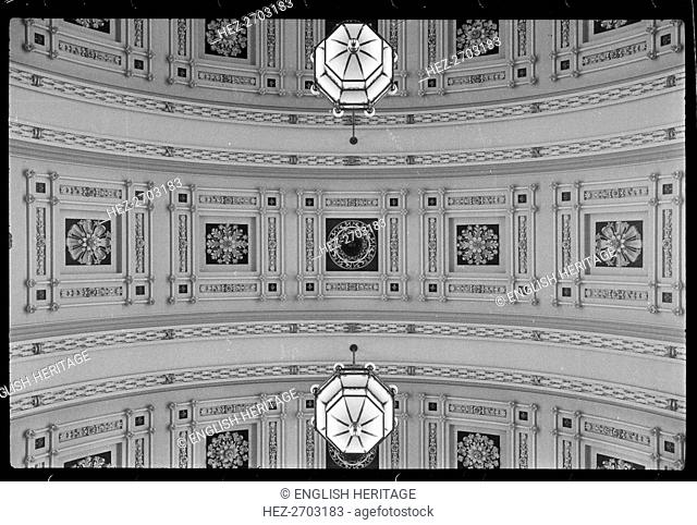 Ceiling of Victoria Hall, Town Hall, Victoria Square, Leeds, West Yorkshire, c1955-c1980. Creator: Ursula Clark