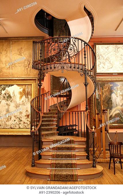 France, Ile-de-France, Paris, painter Gustave Moreau Museum. Located in what was his family home and studio french Artist Gustave Moreau (1826-1898) has created...