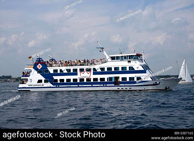 Excursion ship 'Adler Princess', bay, excursion steamer, Kiel Week, Kiel Fjord, Baltic Sea, Schleswig-Holstein, Germany, Europe
