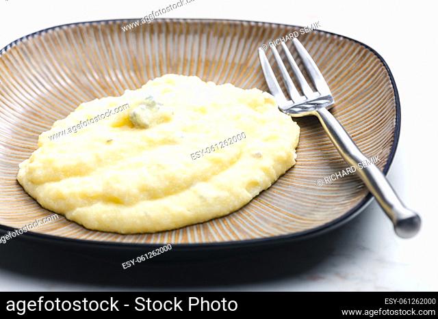 still life of mashed potatoes