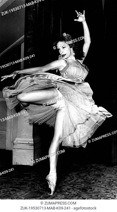 July 13, 1953 - London, England, U.K. - The American National Ballet Company were to be seen at the Royal Opera House in Convent Garden