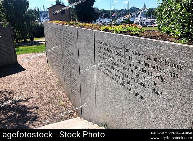 FILED - 13 July 2022, Sweden, Stockholm: The Estonia Monument on the Stockholm island of Djurgården commemorates the many victims of the sinking of the Baltic...