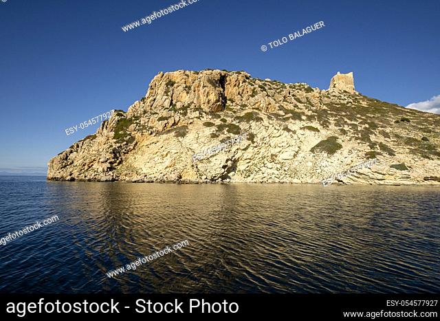 Castillo de Cabrera, Parque nacional marítimo-terrestre del Archipiélago de Cabrera, Mallorca, Balearic Islands, Spain