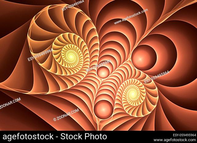 Abstract fractal design. Isolated on black background