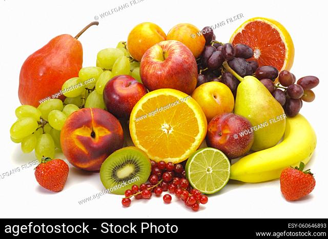 arrangement of fresh mixed fruits