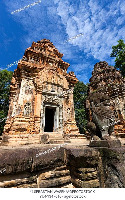 Preah Ko  Khmer, The Sacred Bull was the first temple to be built in the ancient and now defunct city of Hariharalaya in the area that today is called Roluos