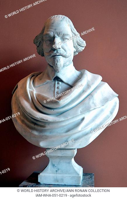 Marble bust of Gaspard de Fieubet (1585-1636) was a parliamentary Toulouse appointed first president of the Parliament of Provence in 1636
